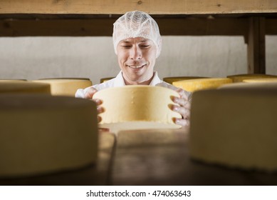 Cheese Production At Factory