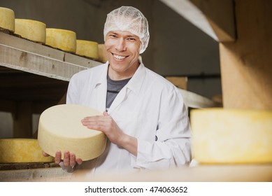 Cheese Production At Factory