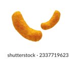 Cheese Puffs Isolated on a White Background.