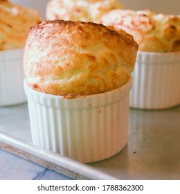 Cheese Soufflé Risen High Above The Mold