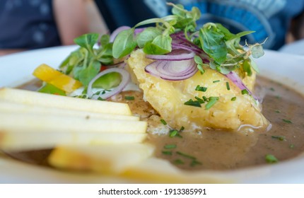 Cheese Sandwich From Tyrol In Austria Käsebrot Brotzeit Graukäse Aus Tirol Mit Salat Und Zwiebeln