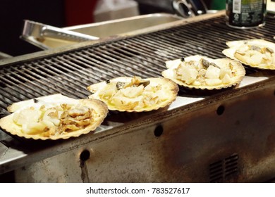 Cheese Scallop Street Food In South Korea