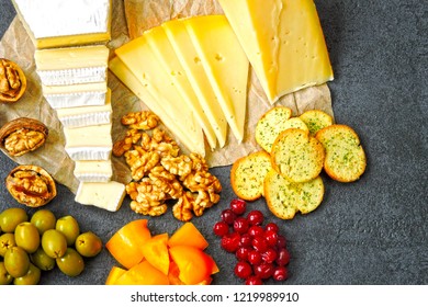 Cheese Set, Nuts, Olives, Cranberries, Snacks. Keto Snack. Keto Diet.