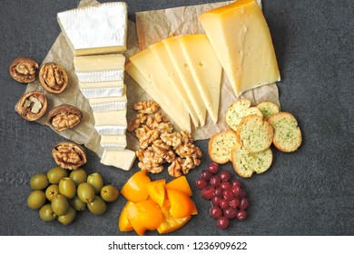 Cheese Set And Snacks. Keto Snack.