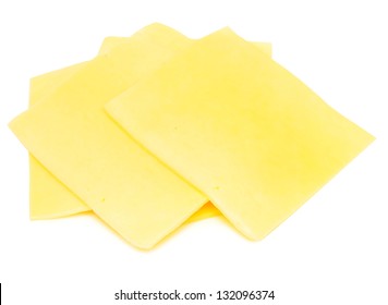 Cheese Slices Isolated On White