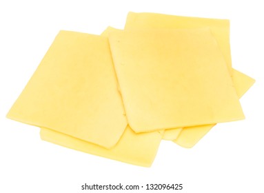 Cheese Slices Isolated On White