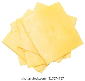 Cheese Slices Isolated On White