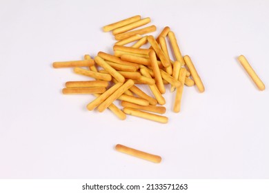 Cheese Stick Biscuits On A White Background