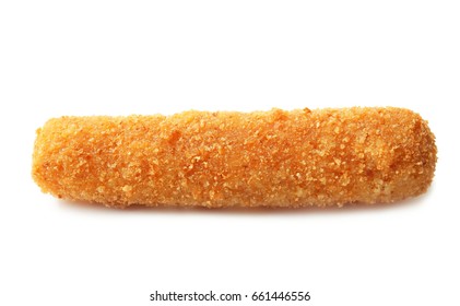 Cheese Stick On White Background