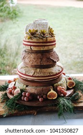 Cheese Wheel Tiered Cake