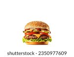 Cheeseburger isolated on white background
