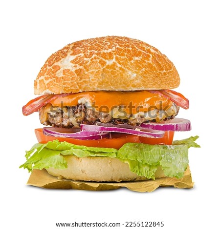 Cheeseburger isolated on white background 