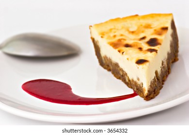 Cheesecake With Raspberry Coulis