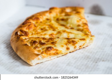 Cheesy Garlic Bread In A Pizza Box Pictured During A Takeaway.