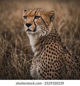 Cheetahs are the world's fastest land animals, known for their incredible speed and agility. With their slender bodies, long legs, and spotted coats, they are easily recognizable. - Powered by Shutterstock