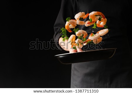 chef, background black, hotel, background, pan, action, freeze, 