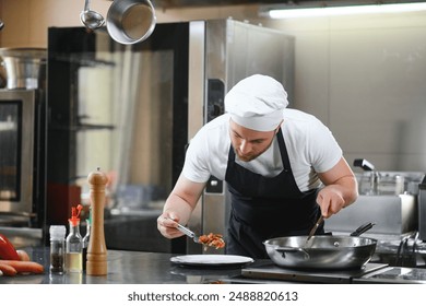 Chef cook preparing vegetables in his kitchen. - Powered by Shutterstock