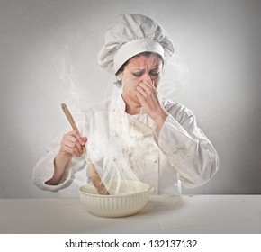 Chef Cooking A Bad Meal