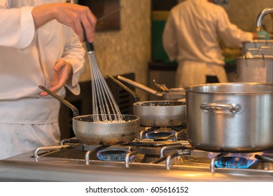 chef cooking in the kitchenp