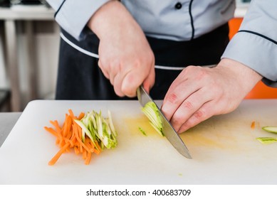 Chef Cutting Vegetables