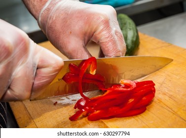 Chef Cutting Vegetables