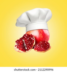 Chef Fruit Pomegranate Photo Manipulation