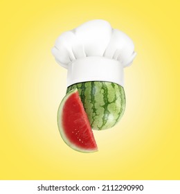 Chef Fruit Watermelon Photo Manipulation