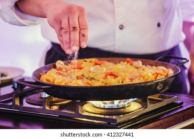 Chef Making Paella