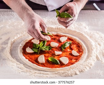 Chef Making Pizza