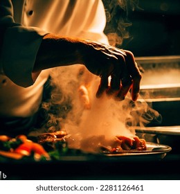 Chef prepares delicious food professionally - Powered by Shutterstock