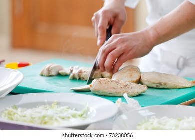 Chef preparing food - Shutterstock ID 73238056