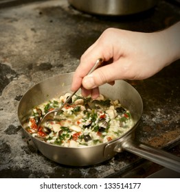 Chef Is Stirring Risotto, Toned