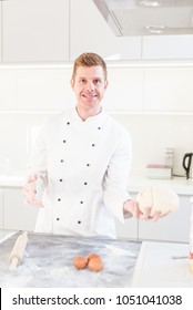 Chef Tossing Pizza Dough