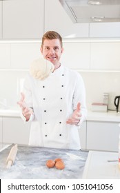 Chef Tossing Pizza Dough