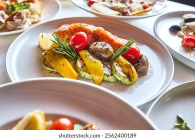 A chef's curated selection of gourmet dishes, showcasing culinary expertise and creativity. - Powered by Shutterstock