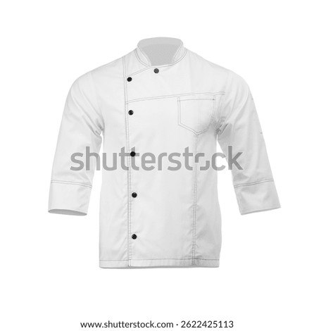 Chef's jacket isolated on white. Part of traditional uniform