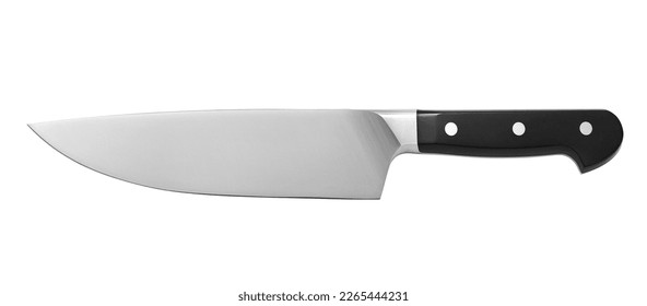 Cuchillo de cocina del chef aislado en fondo blanco, incluido el camino de recorte