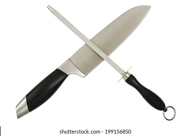 chef knife and sharpener