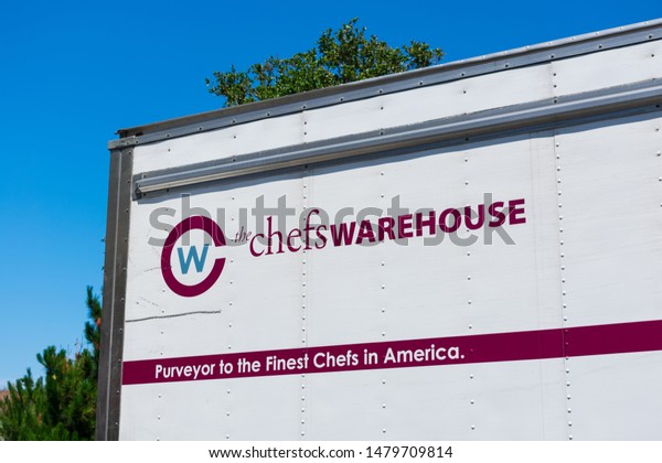 Chef\'s Warehouse logo and sign on delivery truck.\
Chefs\'​ Warehouse is a specialty food distributor - Carmel,\
California, USA - Circa\
2019