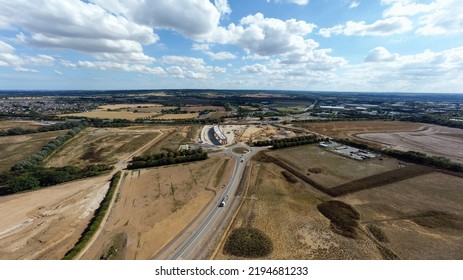 Chelmsford, Essex, UK - New road and rail links being constructed to link A12 to A131 and new Beaulieu Railway Station.   - Shutterstock ID 2194681233