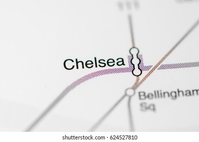 Chelsea Station. Boston Metro Map.