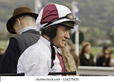 CHELTENHAM, GLOUCS, OCT 20 2012, Jockey Barry Geraghty At Cheltenham Racecourse, Cheltenham UK Oct 20 2012