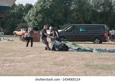 Cheltenham, United Kingdom. June 22, 2019 -  Hot Air Balloon Festival In England.  