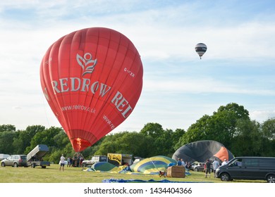 Cheltenham, United Kingdom, June 22, 2019 - Hot Air Balloon Festival. 