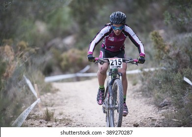 Chelva, SPAIN - MARCH 6: Adrian Martinez During Spanish Open BTT XCO On March 6, 2016 In Chelva, Spain