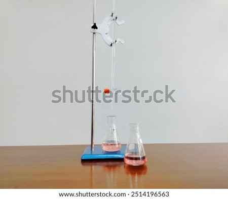 chemical analysis titration method using burette