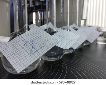 Chemical Bottles With Numbers Spectrophotometry