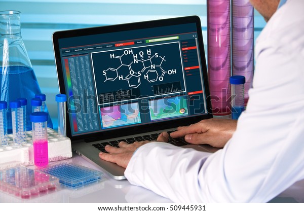 Chemical Engineer Working Analysis Software On Stock Photo 509445931 ...