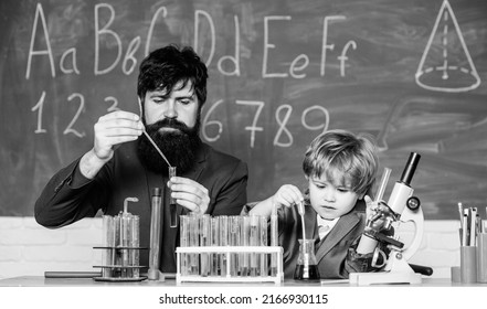 Chemical Experiment. Difficult Focus And Complete School Tasks. Symptoms Of ADHD At School. Perseverance Pays Off. Attention Deficit Hyperactivity Disorder. Teacher Child Test Tubes. School Lesson