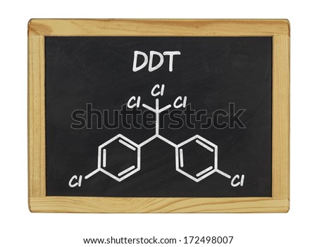 chemical formula of ddt on a blackboard